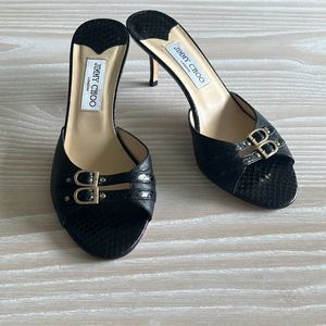 Jimmy Choo Open Toe Black Sandals size 39